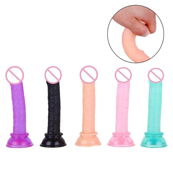 Small but Terrible Strong Sucker Thin Dildo