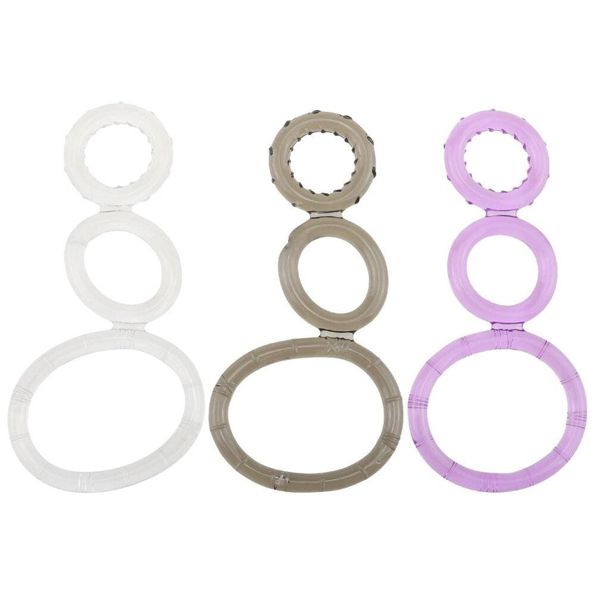 Harder Erections Silicone Triple Cock Ring