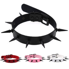 Gothic Bondage Spiked Human Collar