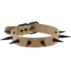 Gothic Bondage Spiked Human Collar