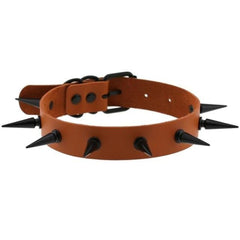 Gothic Bondage Spiked Human Collar