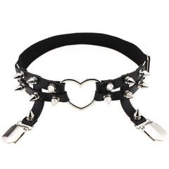 Women's Studded Bondage Garter Belt