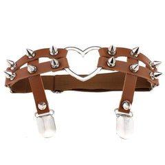 Women's Studded Bondage Garter Belt