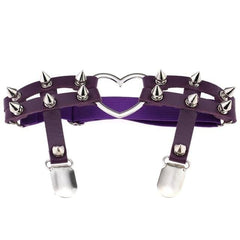 Women's Studded Bondage Garter Belt