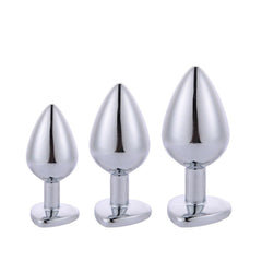 Luxurious Heart-Shaped 3-Piece Anal Training Kit