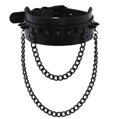 Spiked Trendy Goth Leather Choker