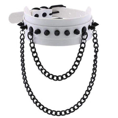 Spiked Trendy Goth Leather Choker