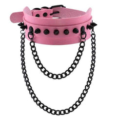 Spiked Trendy Goth Leather Choker