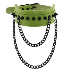 Spiked Trendy Goth Leather Choker