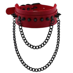 Spiked Trendy Goth Leather Choker