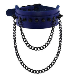 Spiked Trendy Goth Leather Choker