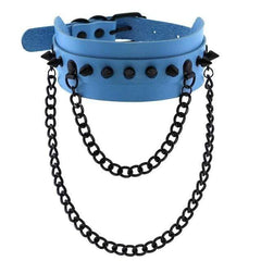 Spiked Trendy Goth Leather Choker