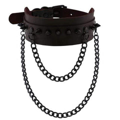 Spiked Trendy Goth Leather Choker