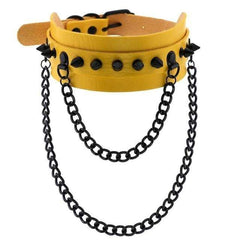 Spiked Trendy Goth Leather Choker