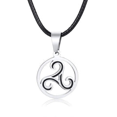 Men's Choker Necklace With BDSM Symbol Pendant