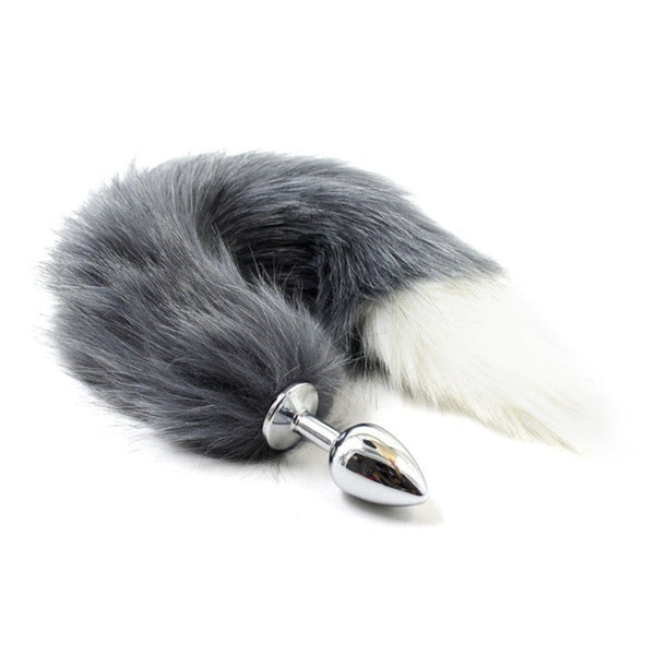 14' Stainless Steel Gray Animal Tail Plug