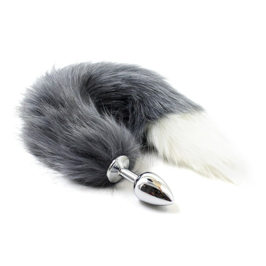 Stainless Steel Small Black Wolf Plug