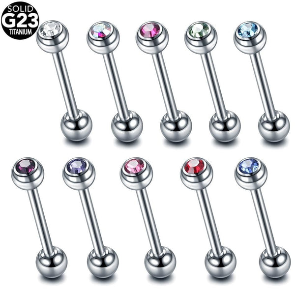 Fancy 14G Titanium Nipple Barbells