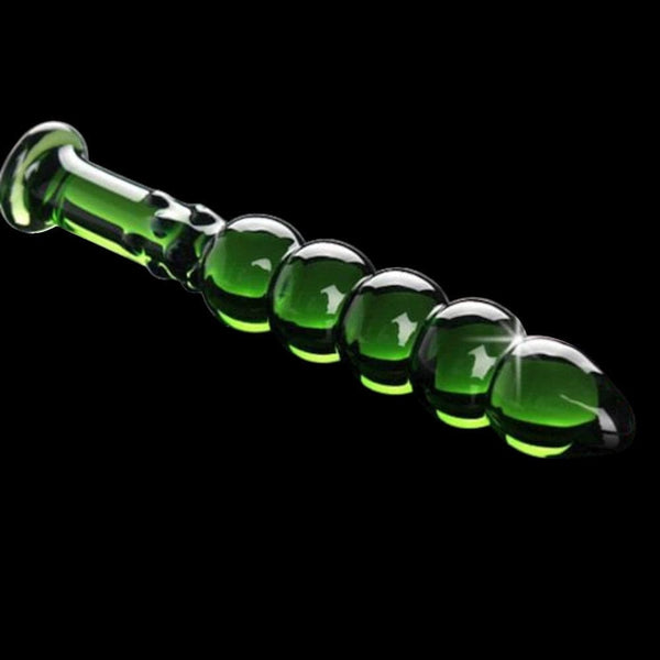 Polished Green Anal Beads