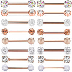 Hypoallergenic Rose Gold Nipple Barbells