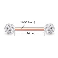 Hypoallergenic Rose Gold Nipple Barbells