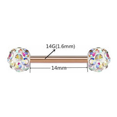 Hypoallergenic Rose Gold Nipple Barbells