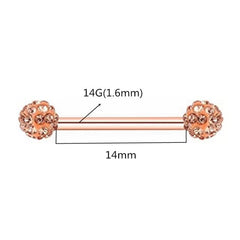 Hypoallergenic Rose Gold Nipple Barbells