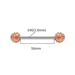 Hypoallergenic Rose Gold Nipple Barbells