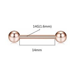 Hypoallergenic Rose Gold Nipple Barbells