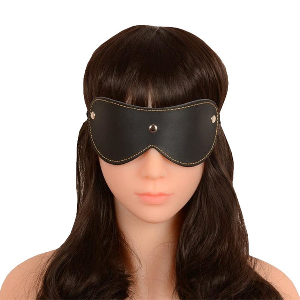 Black Leather Sex Blindfold