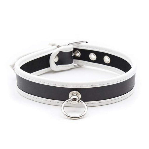 O Ring Bondage Leather Collars for Humans