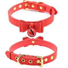 Cute Leather Bow Tie Princess Collars