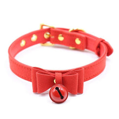 Cute Leather Bow Tie Princess Collars