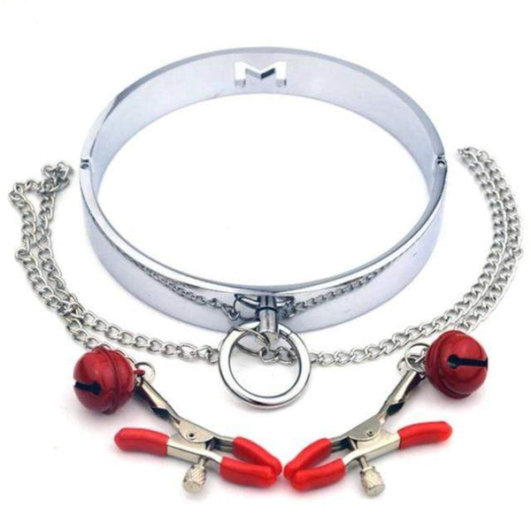 Nipple Punishment Metallic Infinity Collar