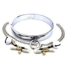 Nipple Punishment Metallic Infinity Collar