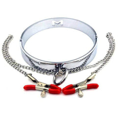 Nipple Punishment Metallic Infinity Collar