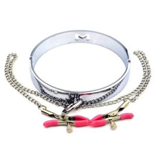 Nipple Punishment Metallic Infinity Collar