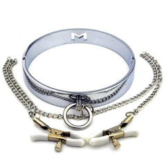 Nipple Punishment Metallic Infinity Collar