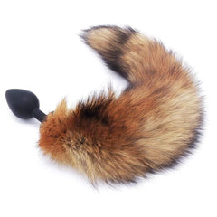 Fox Tail Silicone Plug, Brown 17'