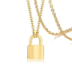 Tiny Lock Chain Necklace