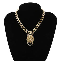 Golden Lion Choker Collar Necklaces