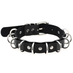 Dual Leather Handmade BDSM Choker