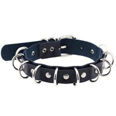 Dual Leather Handmade BDSM Choker