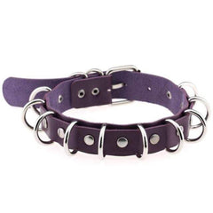 Dual Leather Handmade BDSM Choker