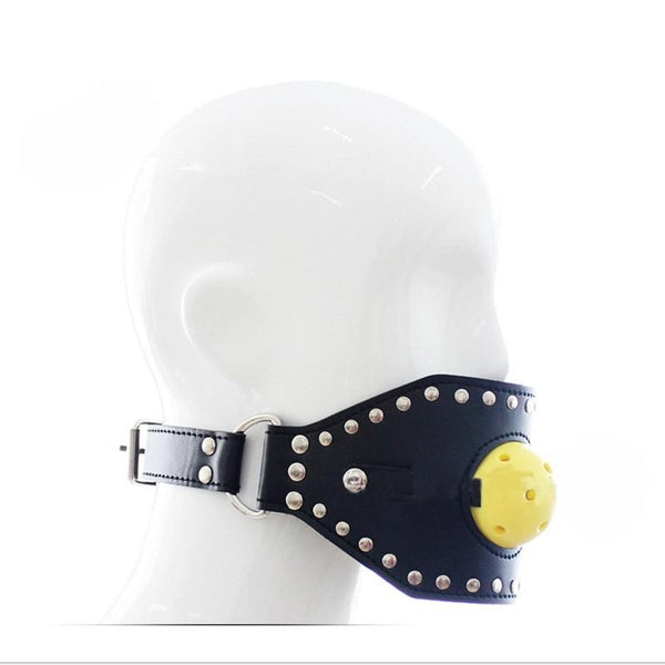 Studded Leather Panel Gag