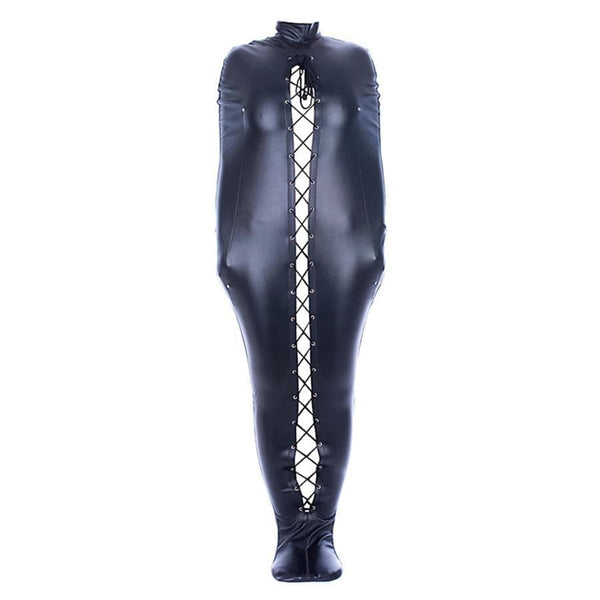 Open Head PU Leather BDSM Sleep Sack