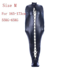 Open Head PU Leather BDSM Sleep Sack