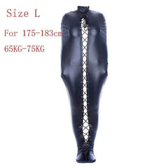 Open Head PU Leather BDSM Sleep Sack