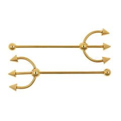 Devil's Trident 14G Nipple Barbells