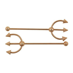 Devil's Trident 14G Nipple Barbells